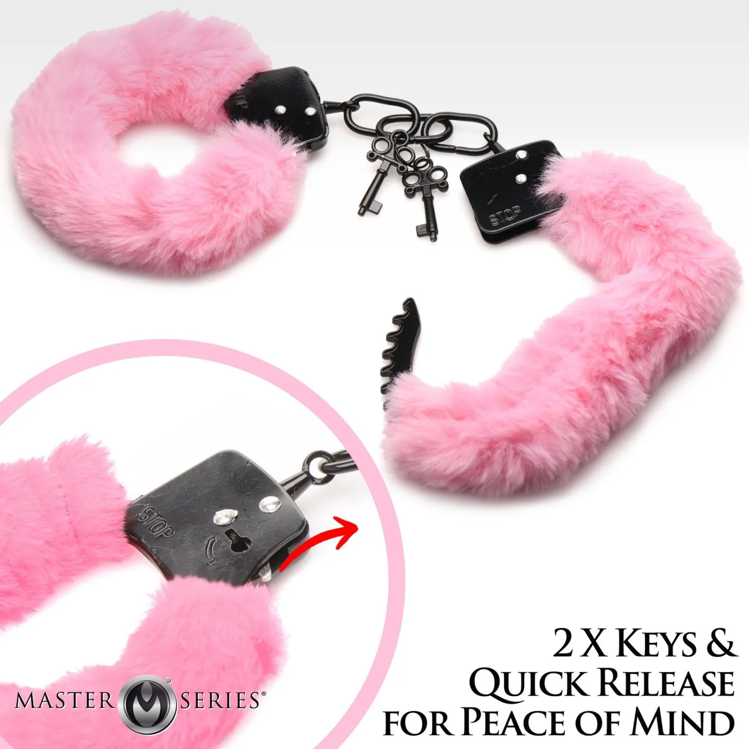 XR Brands - Cuffed in Fur Handboeien - Roze