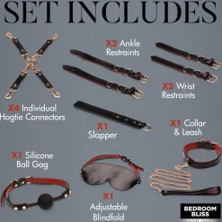 XR Brands - Lover's Luxe Bondage Set - Zwart
