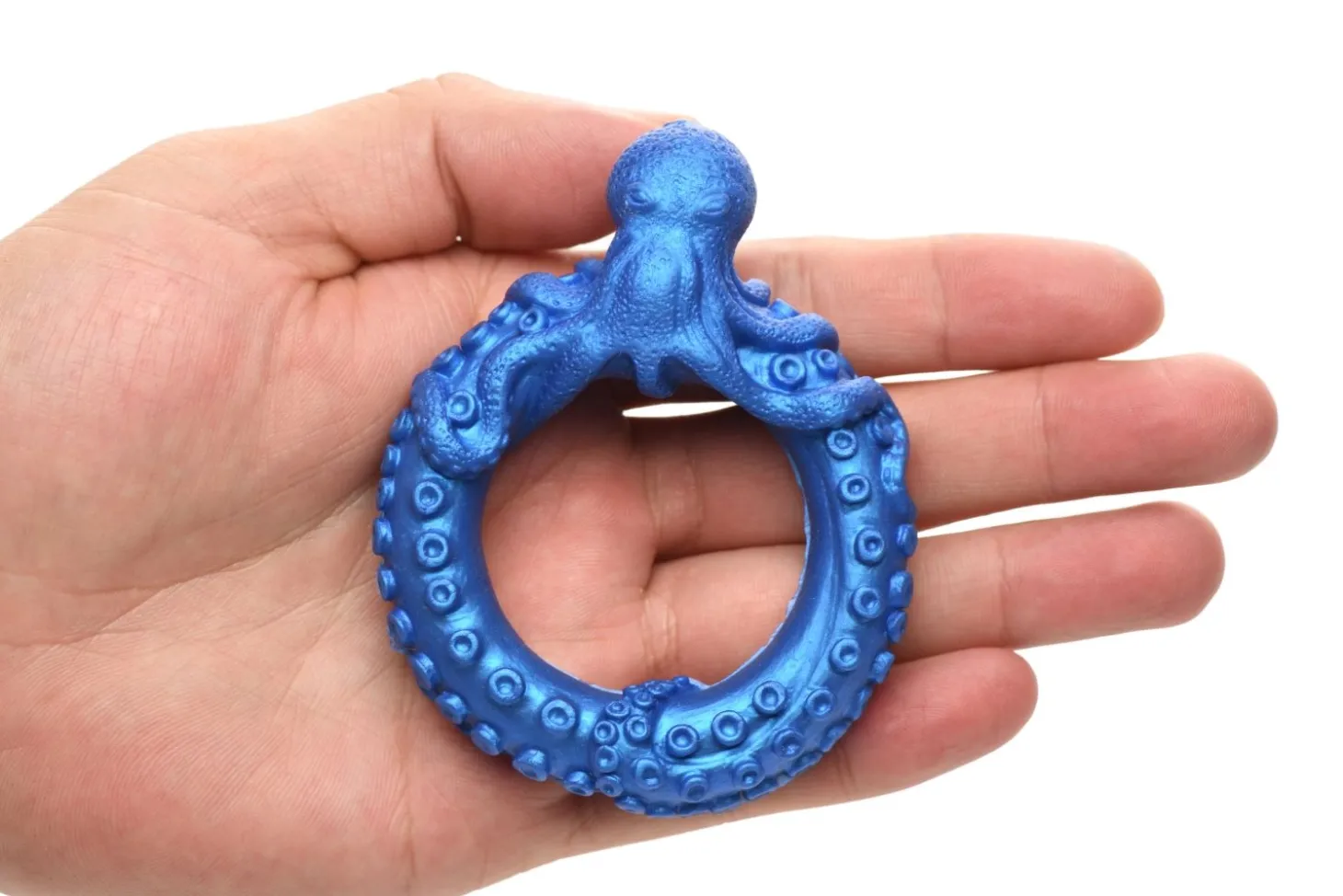 XR Brands - Poseidon's Octo-Ring Siliconen Penisring - Blauw