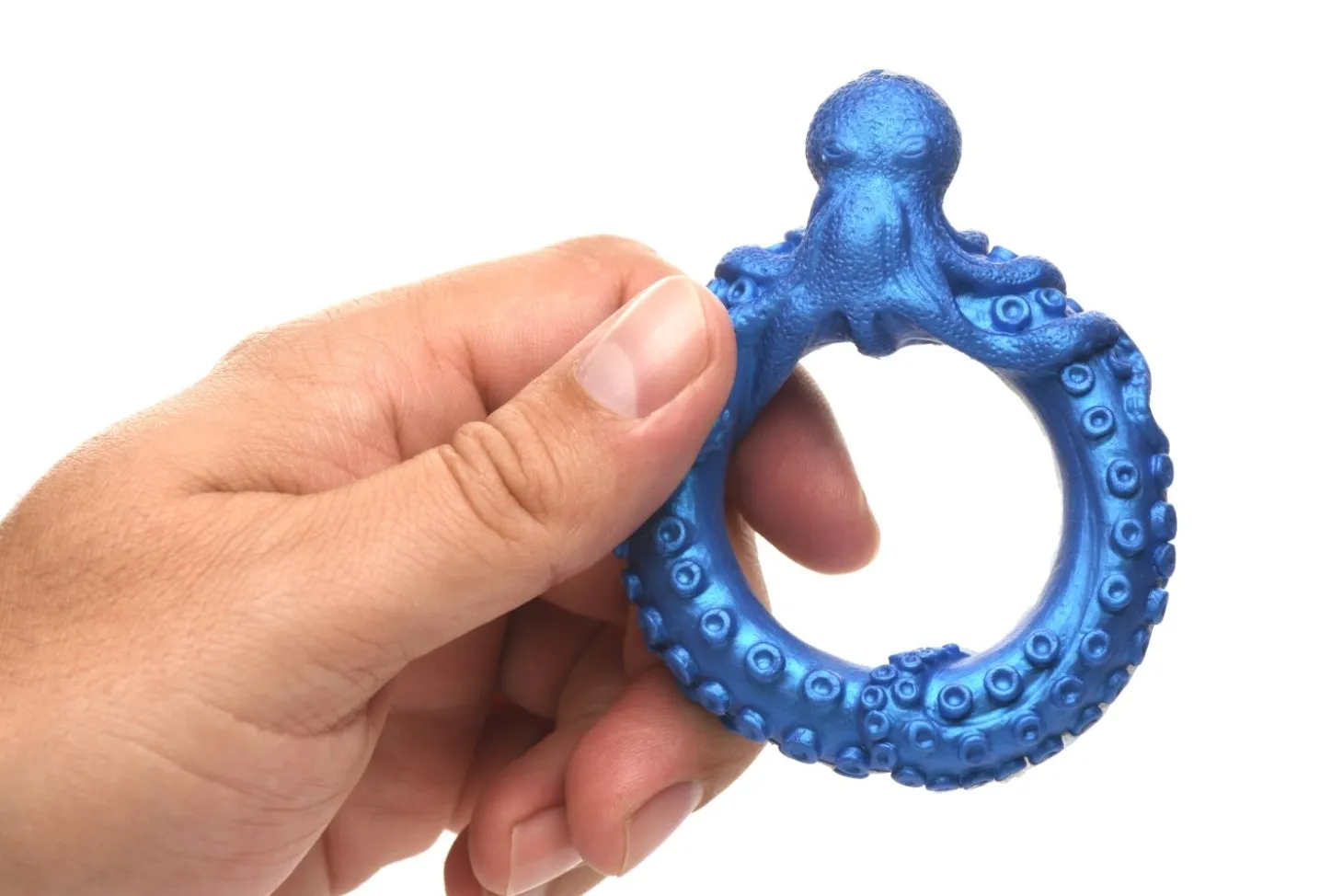 XR Brands - Poseidon's Octo-Ring Siliconen Penisring - Blauw