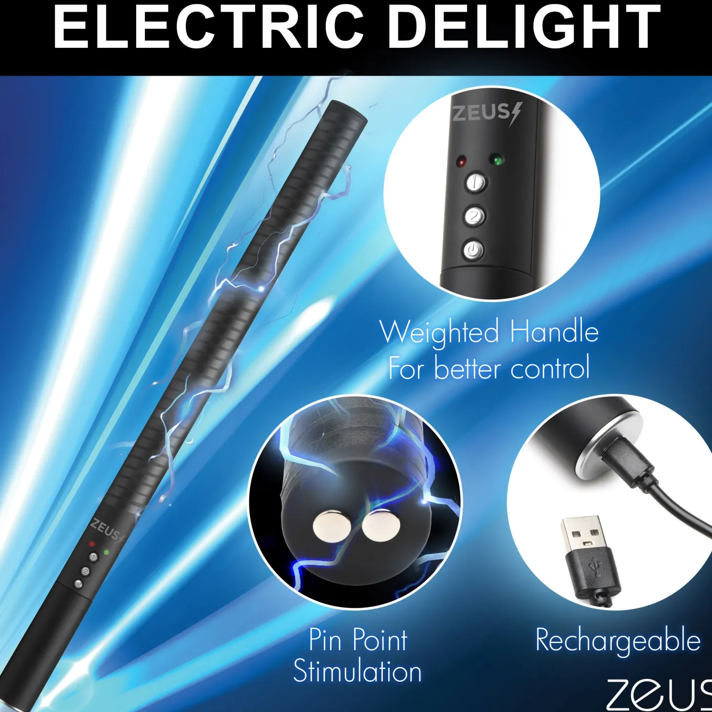 Zeus Electrosex - E-Stim Baton