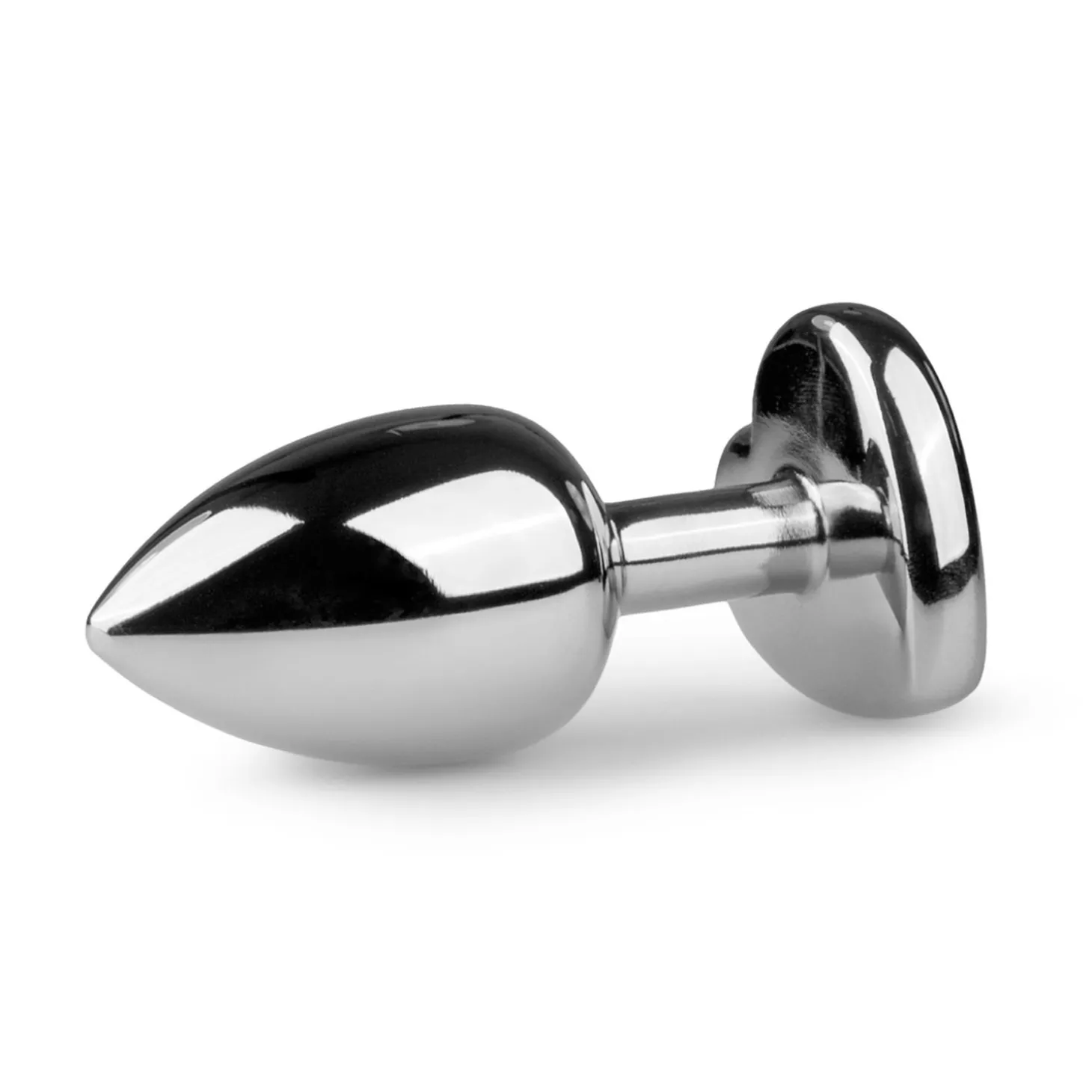 Zilveren buttplug met kristallen hart