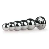 Zilveren dunne buttplug met kristal