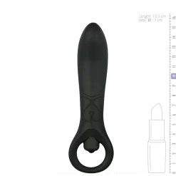 Zwarte Anaal Vibrator - 15,5 cm