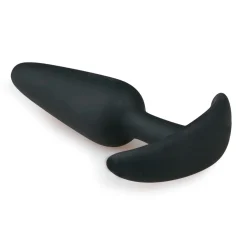 Zwarte kleine buttplug met handvat