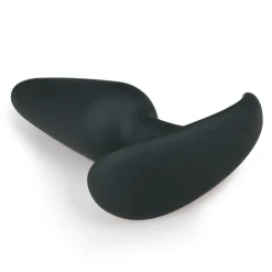 Zwarte medium buttplug met handvat